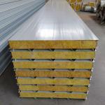 48kg/M3 Roof Panels Heat Insulation Materials Color Steel Rock Wool Sandwich Panel for sale