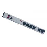 Aluminum Alloy Adjustable Timer Power Outlet PDU Power Bar With Six Way