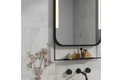 China Stylish Long Lasting Lighted Bathroom Vanity Mirror Space Saving Wall Mounted supplier