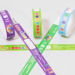 Printed Water/Sweat Resistant Entry Admission Wrist Bands PP Synthetic Paper Event Wristbands