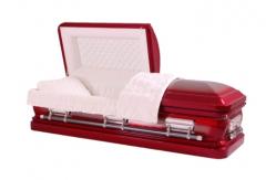 China Urn Shaped Metal Casket MC09 18 Gauge Steel Material With Natural Brushed Roseo Finish supplier