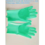 Silicone Food Grade Protective Work Gloves Dishwashing Scrubber Gloves 160g for sale