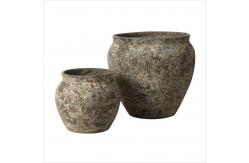 China Stylish Cement GRC Planter Pots Frost Proof With Drainage Holes supplier