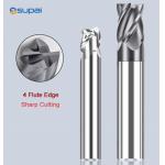 Straight Shank 4 Flutes Square End Mill Right Hand Cutting Direction for sale