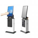 Automatic Self Service Check In Kiosk , Hotel Payment Kiosk with Card Dispenser Passport Scanner for sale