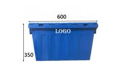 China Nestable Large Plastic Shipping Boxes HDPE Blue Load 50Kg Reusable Moving Bins supplier