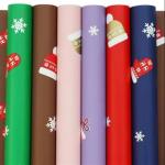 Christmas Gift Flower Wrapping Paper 58cm X 58cm 20 Sheets In Bag for sale