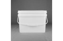 China 10L Toy Plastic Packaging Bucket Rectangular Handle With Lid supplier