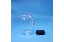China High Quality Cookies Candy Clear Round Wide Mouth PET Plastic Jar Screw Cap supplier