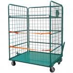 Green 1600mm height 600KGS zinc plated Roll Cage Containers for sale