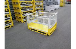 China Electrostatic Spraying Foldable Wire Mesh Pallet Cage For Warehouse Storage supplier