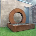 Customizable Electric Corten Steel Water Feature For Architectural Design