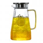 1400ml / 1700ml Glass Fridge Jug , Lightweight Tempered Glass Pitcher