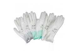 China 13G Knitted White Electronics Factory Working ESD Antistatic PU Coated Gloves supplier
