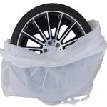 White Ldpe Plastic Bags With Drawstring , Wheel Cover Bags For SUV 44x40 Inch for sale