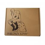 Printed Brown Kraft F-Flute Corrugated Cardboard Product Mailer Boxes Supplier for sale