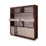 Wood Veneer Leather Designer Preferred Book Shelf Bookcase W001S26B for sale