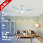 Farmhouse Decor Ceiling Fan with 3 Color LED Lighting 5 Speed Choices CCT 3000-6000K for sale