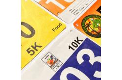 China Customized Marathon Running Digital Bib Number Screen Printing Method Made with Tyvek Material supplier