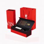 CMYK Magnetic Book Shape Red Wine Gift Rigid Cardboard Paper Box for Luxury Packaging for sale