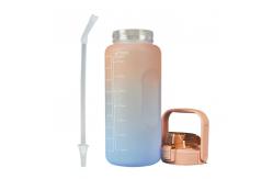China Unisex Sports Silicone Water Bottle Customized Logo 2000ml Water Bottle With Straw supplier