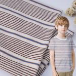 Durable Cotton And Linen Sweat Absorbent Striped Material Fabric For T - Shirt for sale