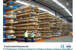 China Custom Lumber Bulk Storage Racks , Roll Steel Cantilever Warehouse Racks supplier
