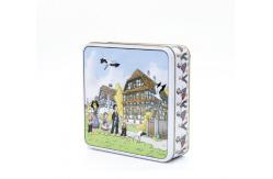 China Rectangular Candy Cookies Metal Tin Biscuit Tin Container supplier