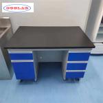 Blue Laboratory Furniture - Designed with 4 Wheels and Number of Wheels As Drawing for sale
