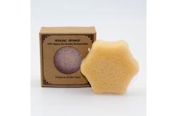 China 7g Hexagon Facial Konjac Cleansing Sponge With Bamboo Charcoal supplier