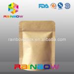 Stand Up Kraft Paper Bags for Candy Packaging with Zipper and Window for sale