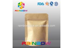 China Stand Up Kraft Paper Bags for Candy Packaging with Zipper and Window supplier