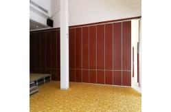 China Sliding Folding Movable Wall Partition With Ceiling Wheels Laminated supplier
