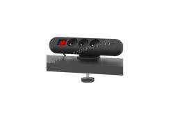 China Black / White Clip USB Desktop Socket 3 Ways With CE Certification supplier