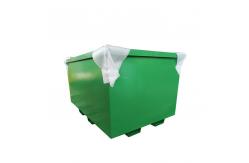 China Outdoor Stackable Steel Scrap Bin Industrial Waste Chain Lift Bins Skip Hopper supplier