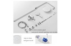 China Three Function Bath Shower Mixer Set Copper Alloy Adjustable Descaling Shower Set supplier