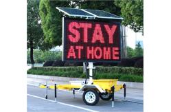 China Outdoor EN12966 VMS Trailer Signs Solar Powered Traffic LED Screen supplier