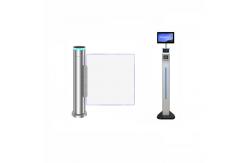 China Acrylic Glass Rotating Swing Barrier Turnstile With Face Fingerprint Recognition System supplier