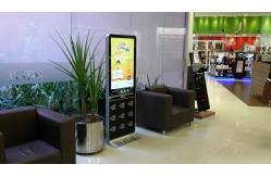 China Public Cell Phone Charging Station With Advertising Display Touch Screen supplier