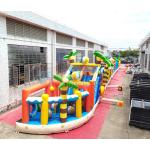 EN71 Long Amusement Park Inflatable Bounce House Combo for sale