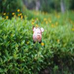 Small Metal Solar Garden Animals Plug In Solar Powered Outdoor Lights Multiple
