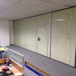 Soundproofing Foldable Wall Sliding Folding Door Partition Panel With Access Door for sale