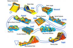 China Giant Inflatable Obstacle Challenges Extreme Insane Inflatable 5k Run Race supplier