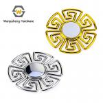 Minimalist Round Sofa Decorative Buckle Rings Plastic Geometric Pattern Gold & Silver Furniture Ornament Buttons for Chairs for sale