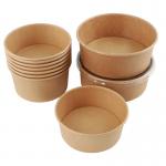 China Disposable Kraft Paper Bowls Takeaway Packaging Meal Bowl Customized LOGO manufacturer