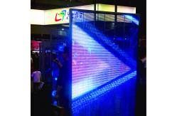 China Light Weight Transparent LED Display Easy Install Free Standing LED Signs supplier