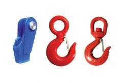 China Alloy Steel Rubber Elements , Forged Compact Lifting Swivel Hooks supplier