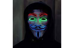 China Halloween White LED Face Mask V For Vendetta Mask Anonymous Guy supplier