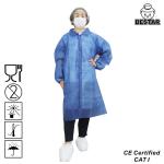 Small Blue Yellow PP Disposable Lab Coat Jackets For Dental 65g/m2 for sale