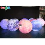 LED Huge Hanging Inflatable Lighting Decoration Eight Planets PVC Material